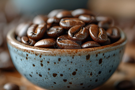咖啡豆的醇香氛围图片