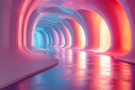 隧道尽头的明亮光芒图片