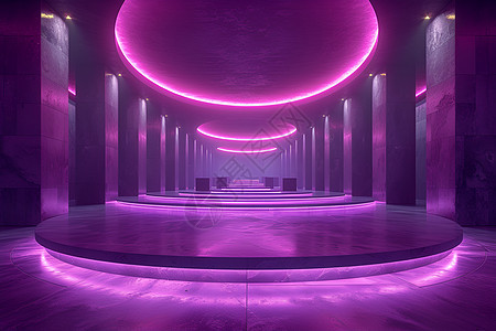 紫色光之隧道图片