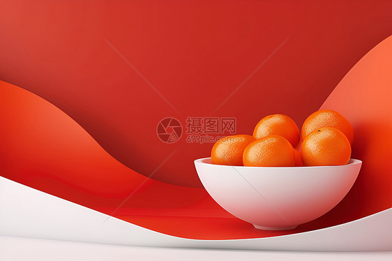 碗里的橘子图片
