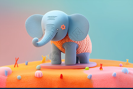 长鼻子的玩具大象背景图片