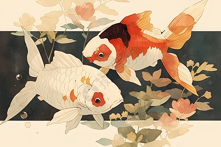 插画的生物鱼类图片