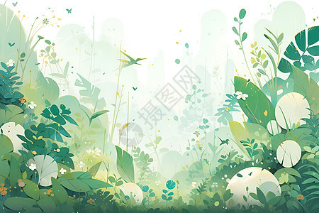 森林奇幻生态背景图片