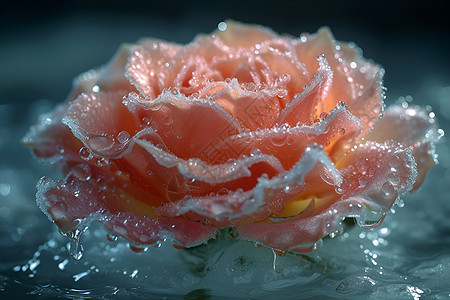 玫瑰冰冻背景图片