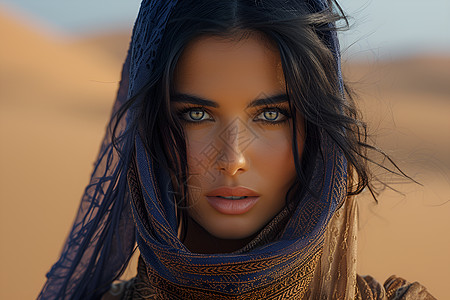 沙漠之美沙漠模特高清图片
