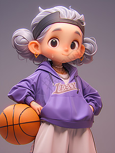 青少年打篮球打篮球的女孩插画