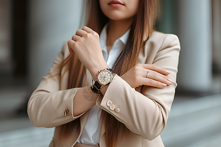 商务女人的手表图片