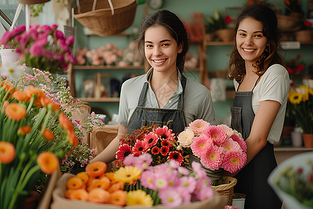 花店工作人员图片