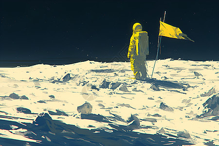 月球探索的宇航员图片
