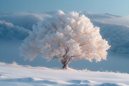 冬日绮丽的风景背景图片