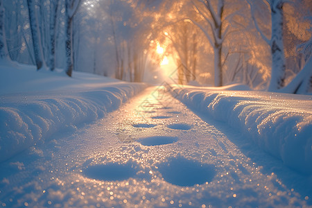 冬日中的阳光背景图片