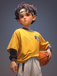 发带篮球少年图片