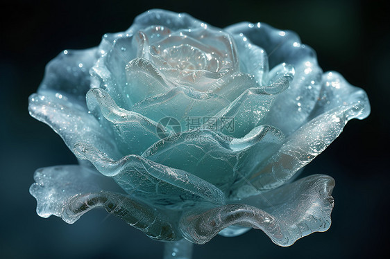 冰雕冰玫瑰图片