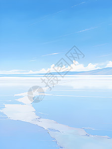 广阔的盐湖图片