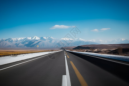 道路天空下的公路背景