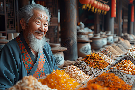 中医铺中的中医者图片