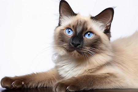 深邃蓝眼的猫咪图片