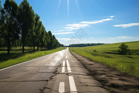 乡村公路大自然的画卷背景