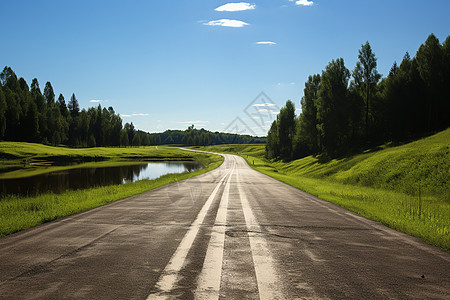 太阳地平线乡村的公路背景