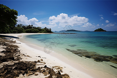 碧海蓝天沙滩图片