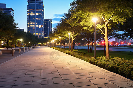 城市夜景明亮璀璨高清图片