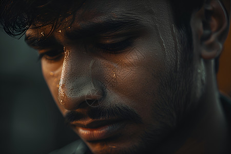 悲伤哭泣的男人图片