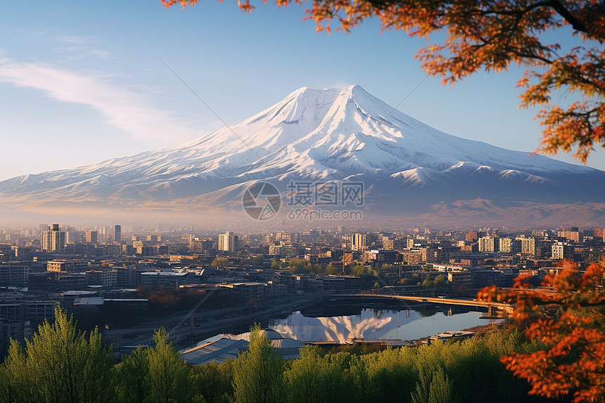 山水城市风景图片