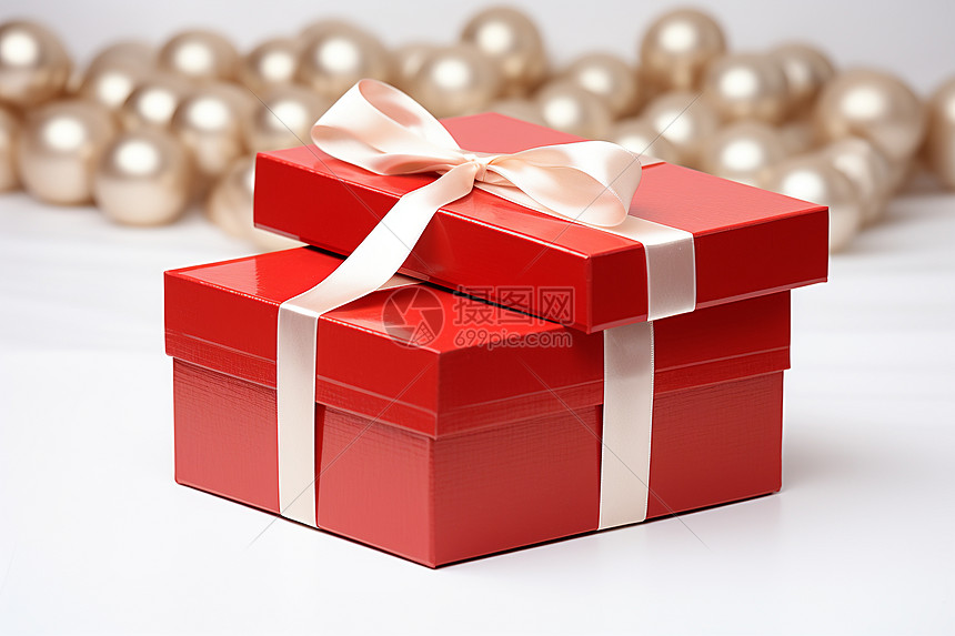 珍珠和礼品盒图片