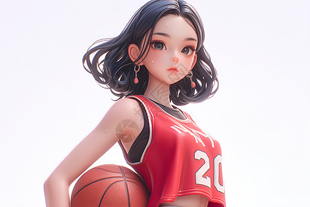 灵动的篮球少女图片