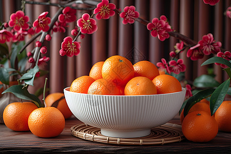 迎春盛景橙色果实高清图片