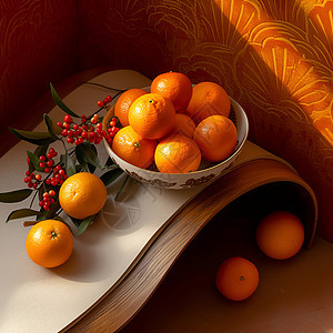 黄澄澄的橘子图片
