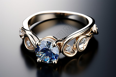 精美的蓝宝石戒指图片