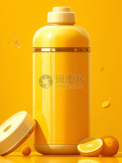 精美的黄色水壶图片