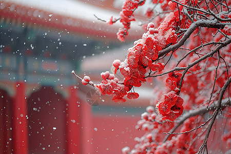 冬季的梅花图片