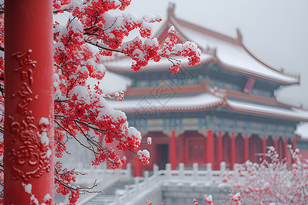 寒雪低语图片