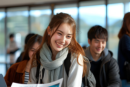 教室里的大学生图片