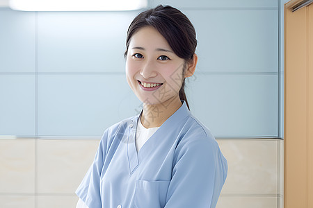 女性护理微笑的女护士背景