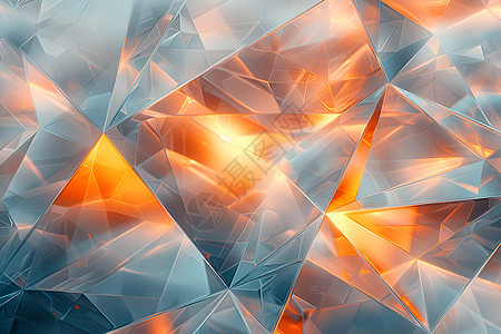 晶莹剔透的几何玻璃图片