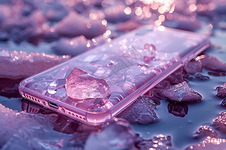 粉色的艺术手机壳图片