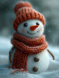 冬日中的可爱雪人图片