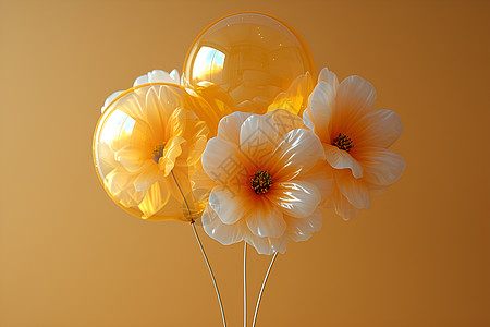 塑料材质的花卉背景图片