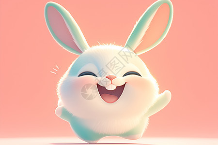 开心的兔子图片