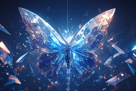 玻璃蝴蝶背景图片