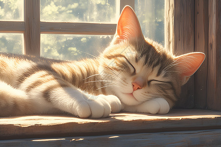午睡的短毛猫图片