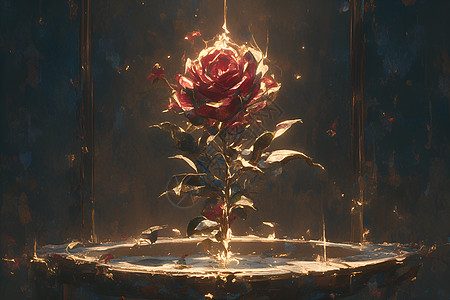 炫酷的红玫瑰图片