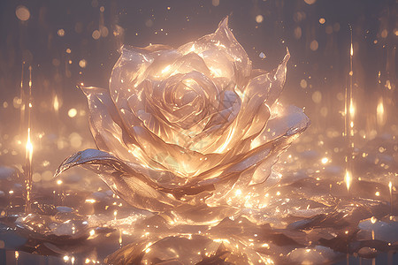 冰雕玫瑰的幻境图片