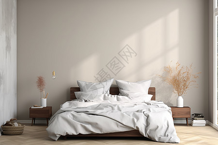 优雅的北欧风卧室图片