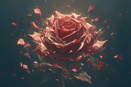 寂静之中的玫瑰背景图片
