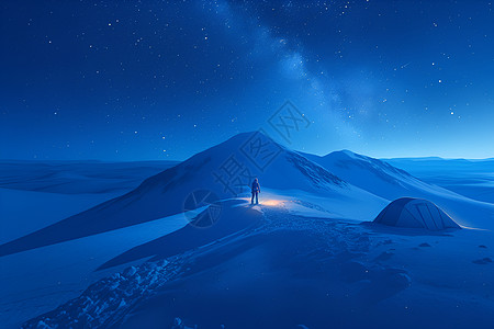 夜晚的山峰背景图片