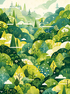 多维奇幻的森林画图片